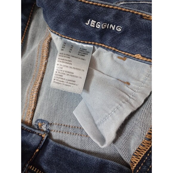 American Eagle Jeans Jegging Womens 10 Long Blue 360 Super Stretch Super Soft X4 - Picture 13 of 16